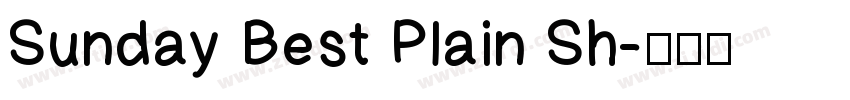 Sunday Best Plain Sh字体转换